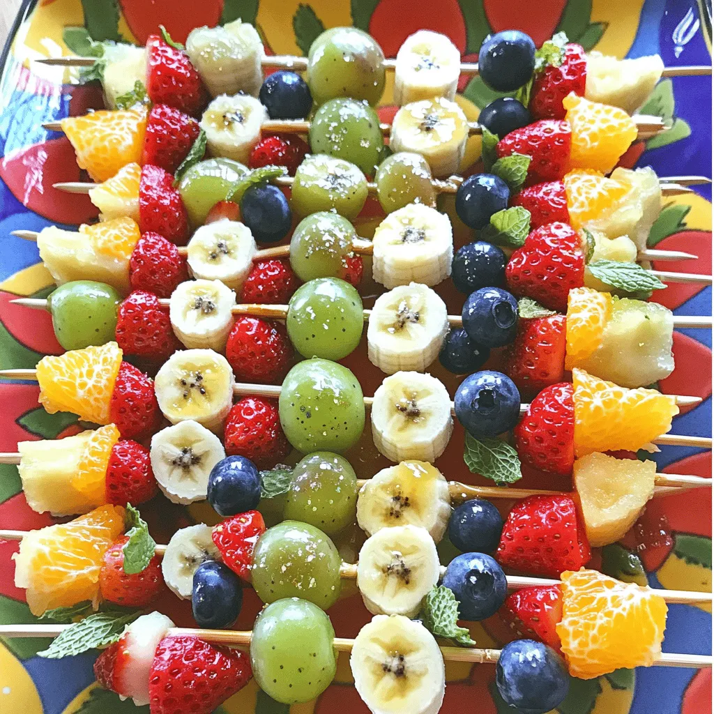 Rainbow Fruit Skewers Vibrant and Fun Summer Snack