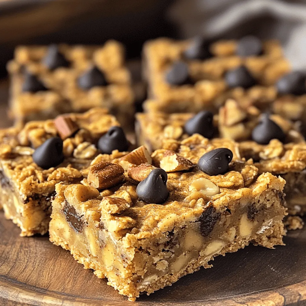 Peanut Butter Banana Oat Bars Healthy Snack Delight