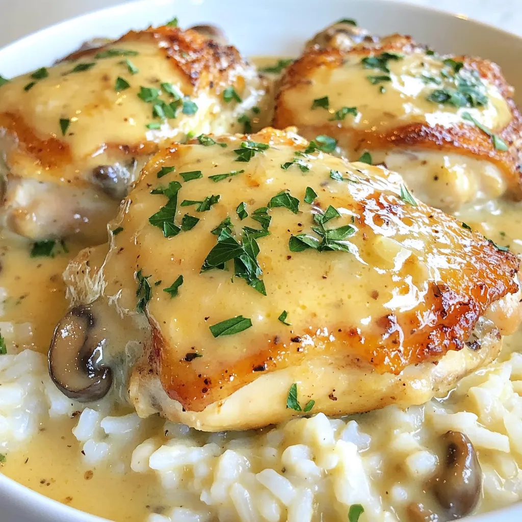 Creamy Mushroom Chicken Thighs Rich and Easy Recipe