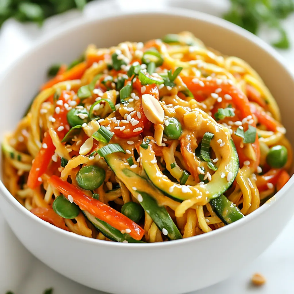 Spicy Peanut Zoodle Bowl Bold and Flavorful Meal