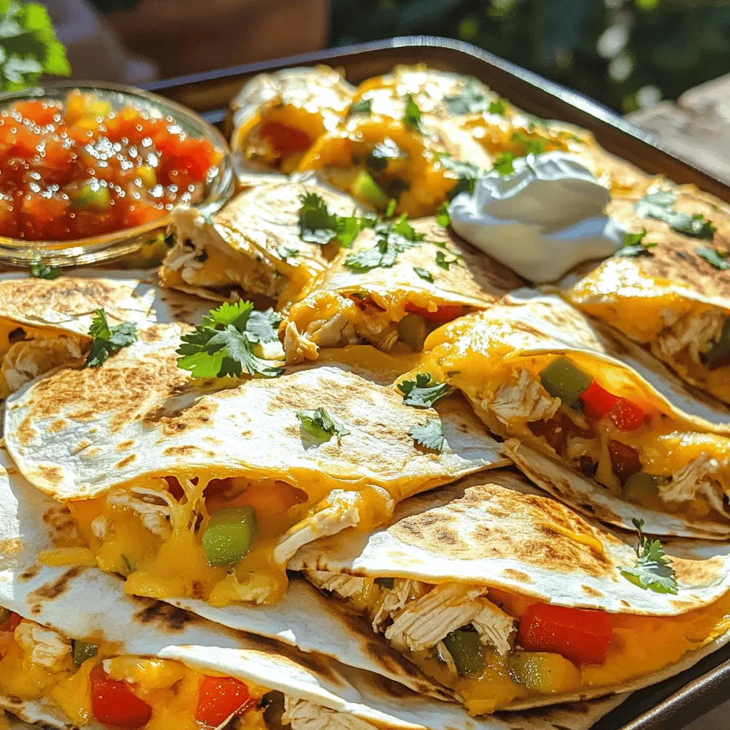 Cheesy Sheet Pan Chicken Quesadillas Easy Dinner Delight