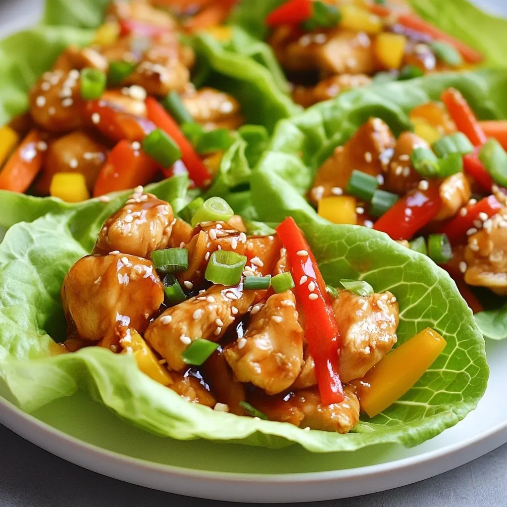 Teriyaki Chicken Lettuce Wraps Tasty Healthy Meal