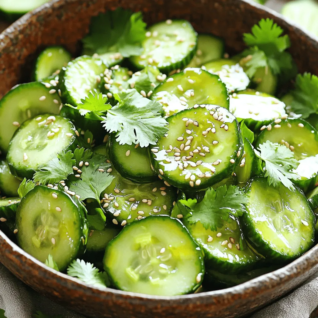 Smashed Cucumber Salad Refreshing and Light Dish