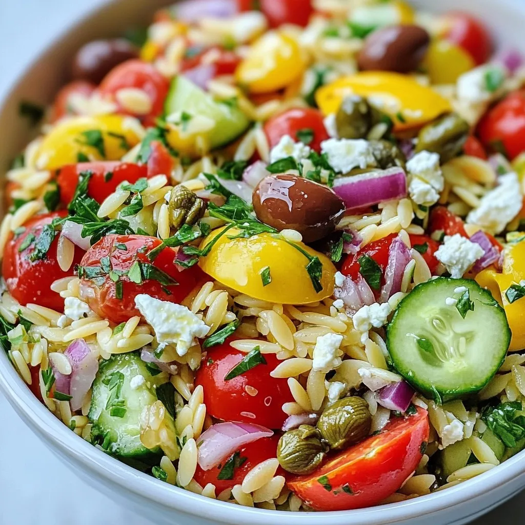 Mediterranean Orzo Salad Fresh and Flavorful Dish