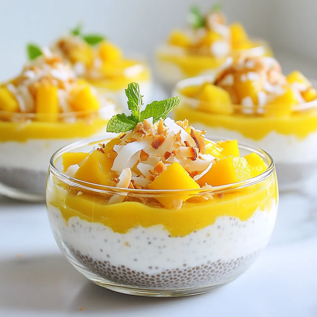 Mango Coconut Chia Pudding Refreshing and Simple Treat