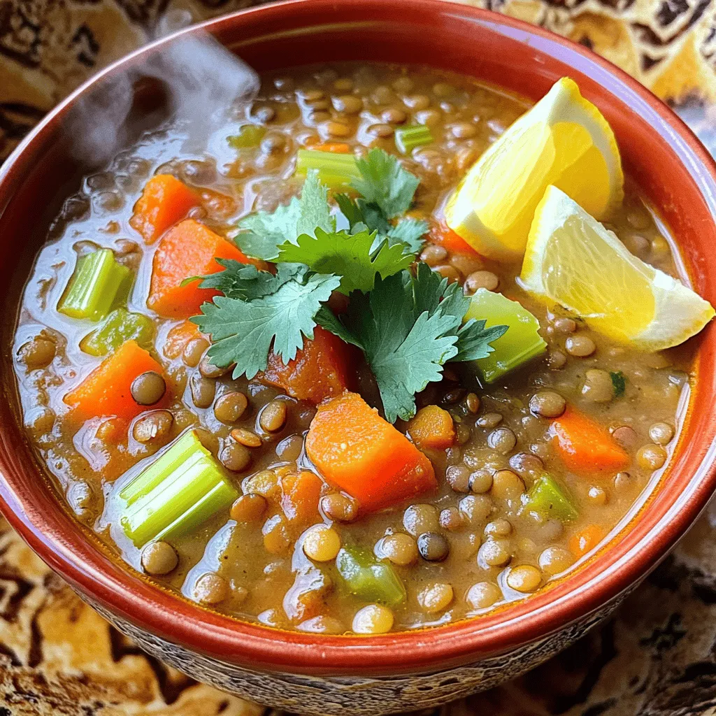 Hearty 63. Spiced Lentil Soup for Cozy Nights