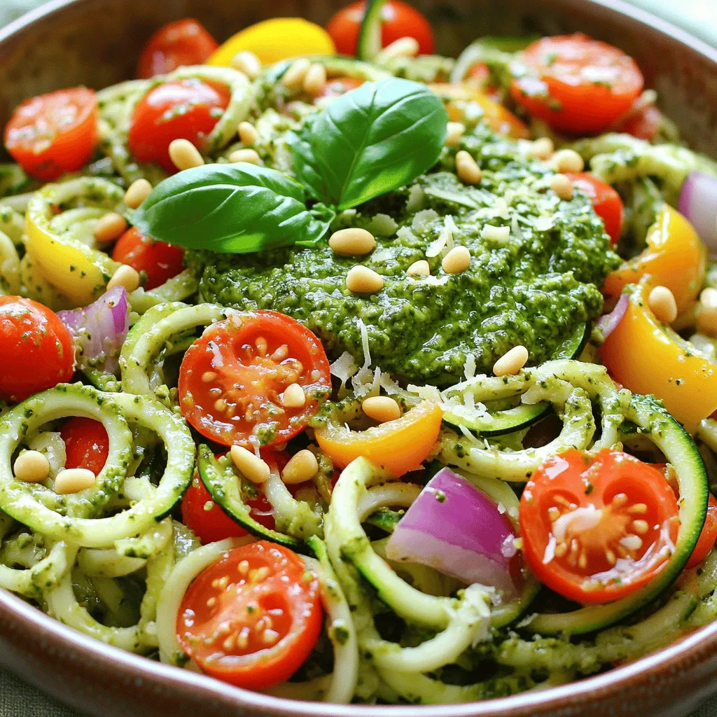 Pesto Zoodle Salad Fresh and Healthy Summer Dish