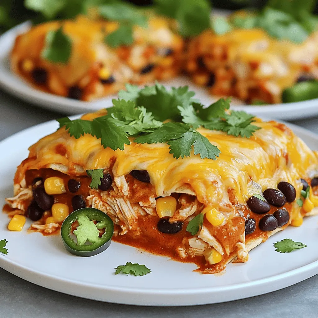 Chicken and Cheese Enchiladas Casserole Delight