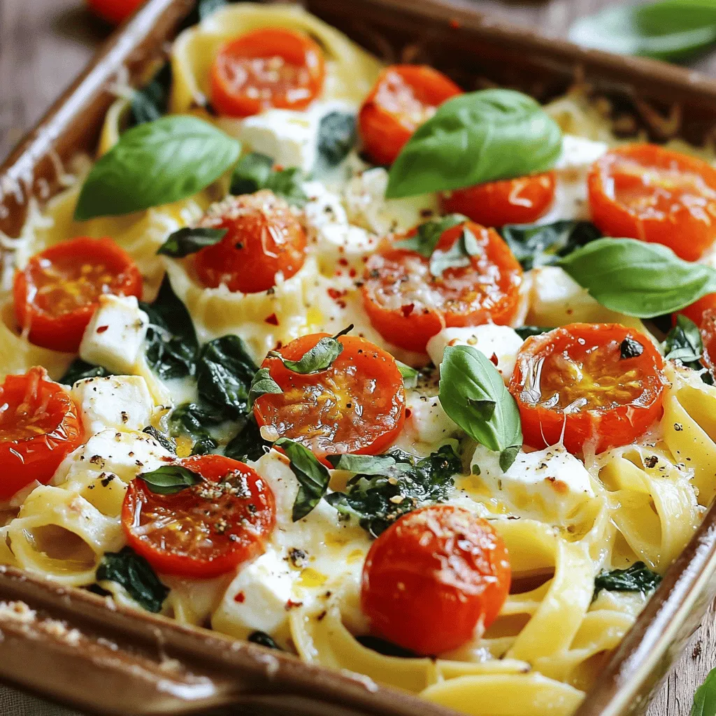 Baked Feta Pasta with Spinach Quick and Tasty Meal