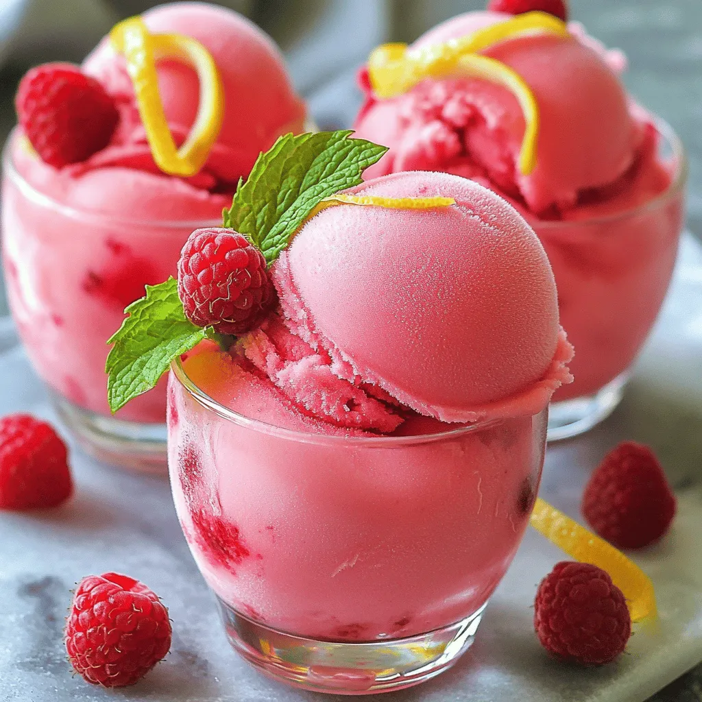 Raspberry Lemonade Sorbet Refreshing Summer Treat