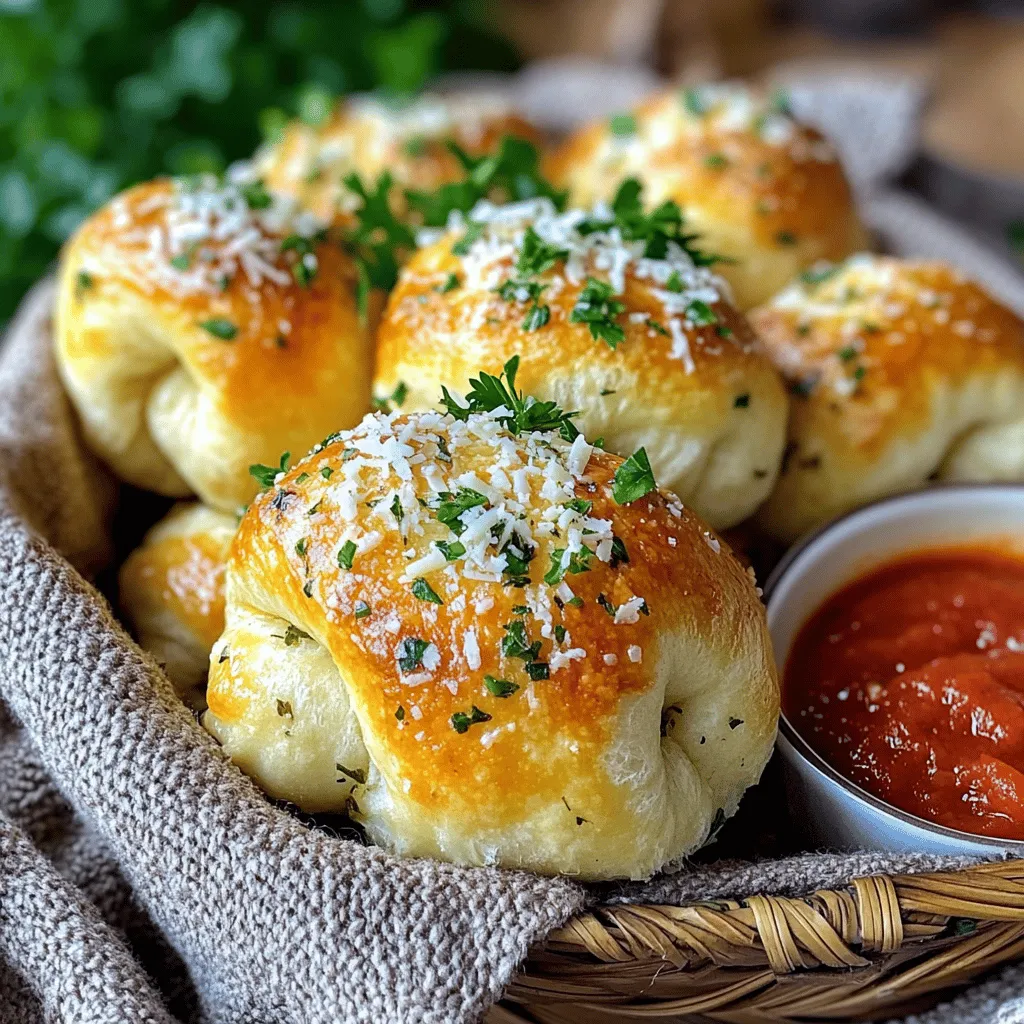 Garlic Parmesan Knots Fluffy and Tasty Treats