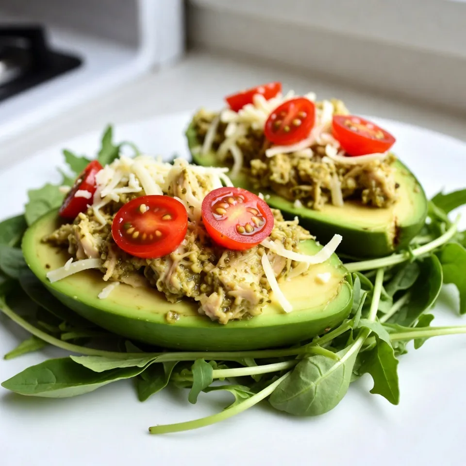 Pesto Chicken Stuffed Avocados Flavorful and Easy Dish