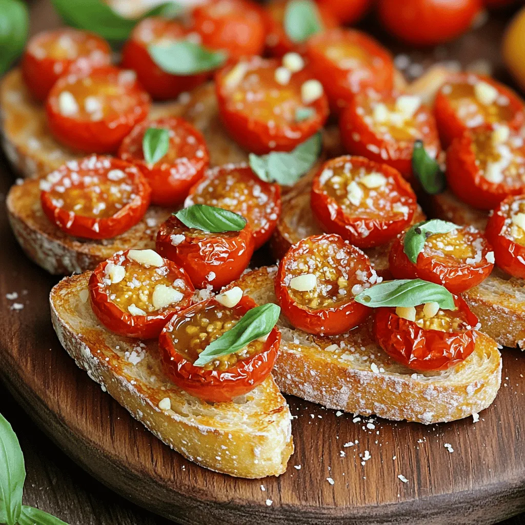Roasted Tomato Basil Bruschetta Delightful Snack Idea