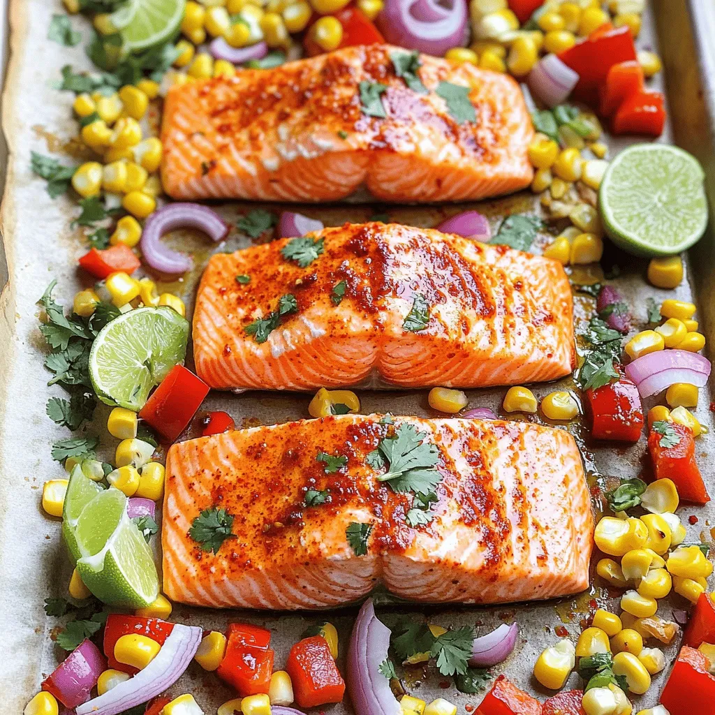 Sheet Pan Chili Lime Salmon &#038; Corn Delight