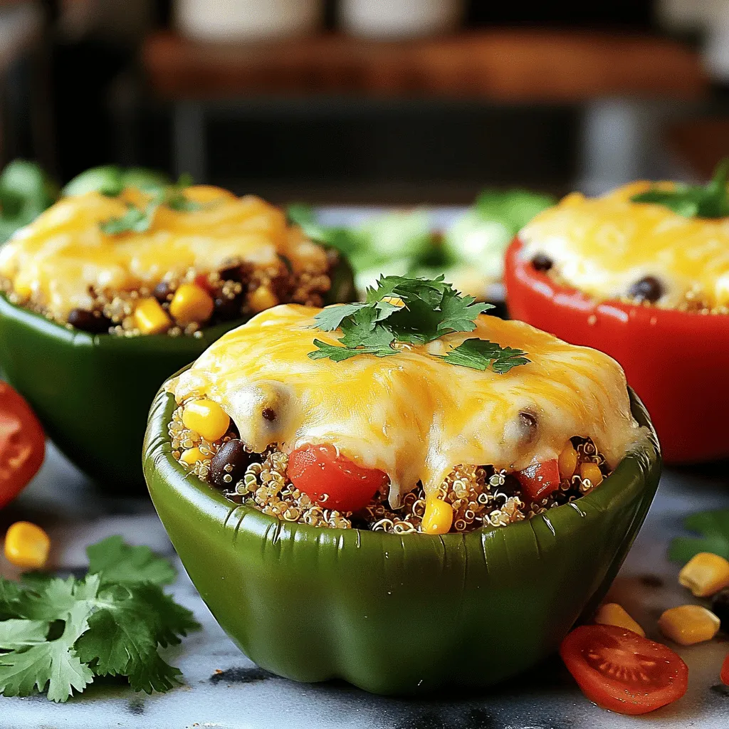 Quinoa Black Bean Stuffed Peppers Flavorful Delight