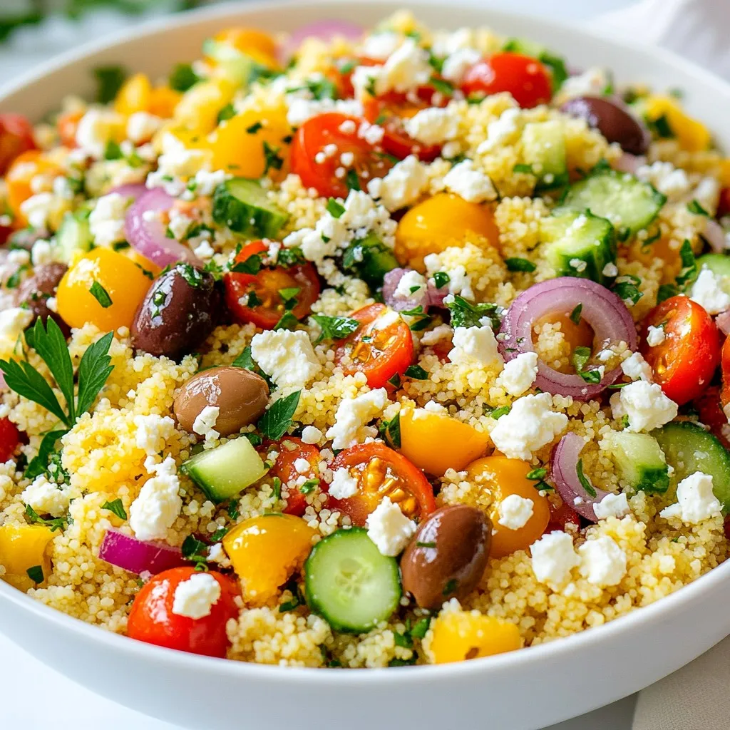 Mediterranean Couscous Salad Fresh and Flavorful Dish