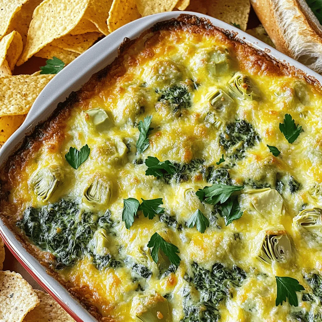 Cheesy Spinach and Artichoke Dip Delicious Party Snack