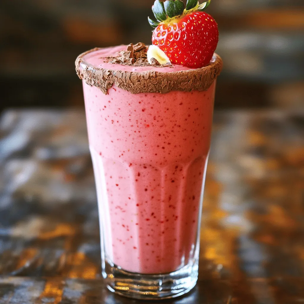 Chocolate Covered Strawberry Smoothie Delightful Treat