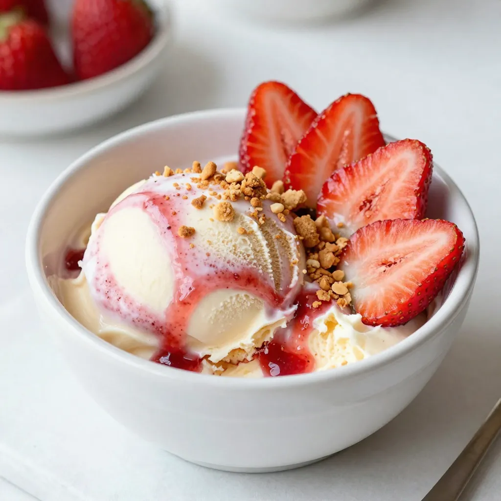 Strawberry Cheesecake Ice Cream Creamy and Simple Treat