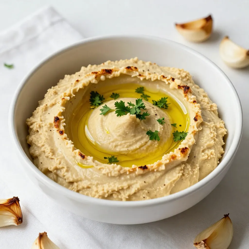 Roasted Garlic Hummus Flavorful and Simple Delight