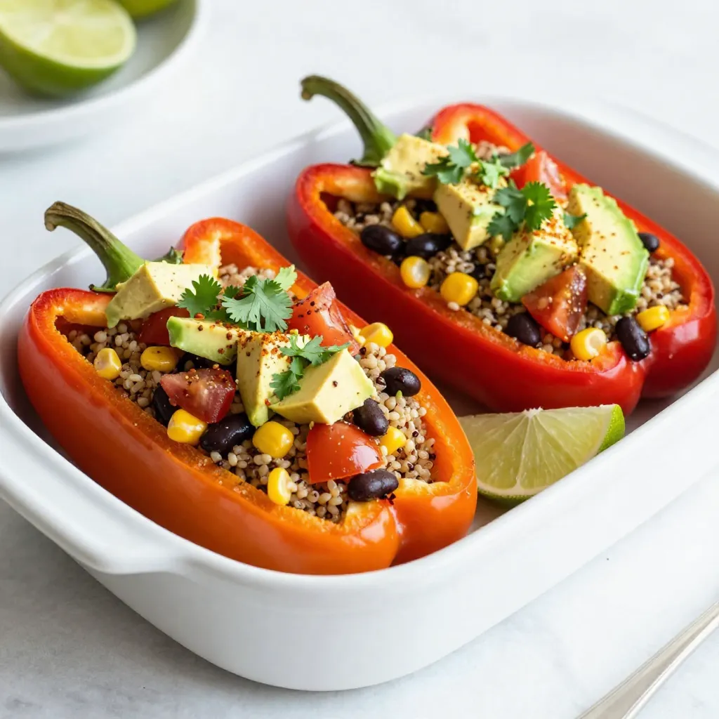Southwest Quinoa Stuffed Peppers Flavorful Dish