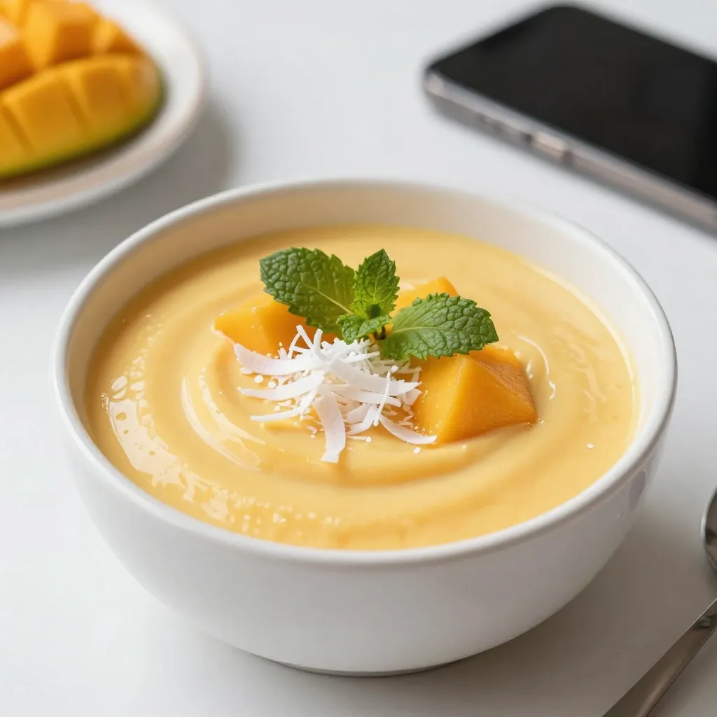 Creamy Coconut Mango Pudding Delightful Dessert Recipe