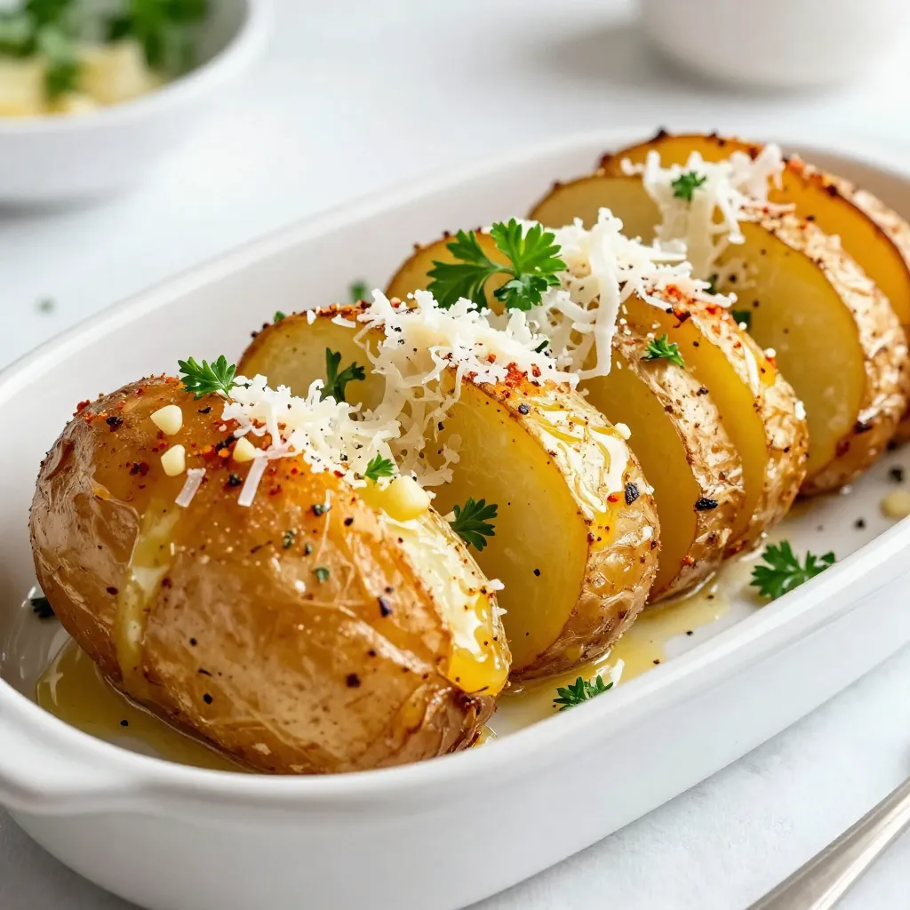 Garlic Parmesan Hasselback Potatoes Irresistible Delight