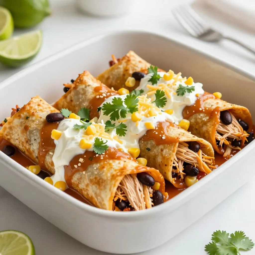 Honey Lime Chicken Enchiladas Flavorful Dinner Idea