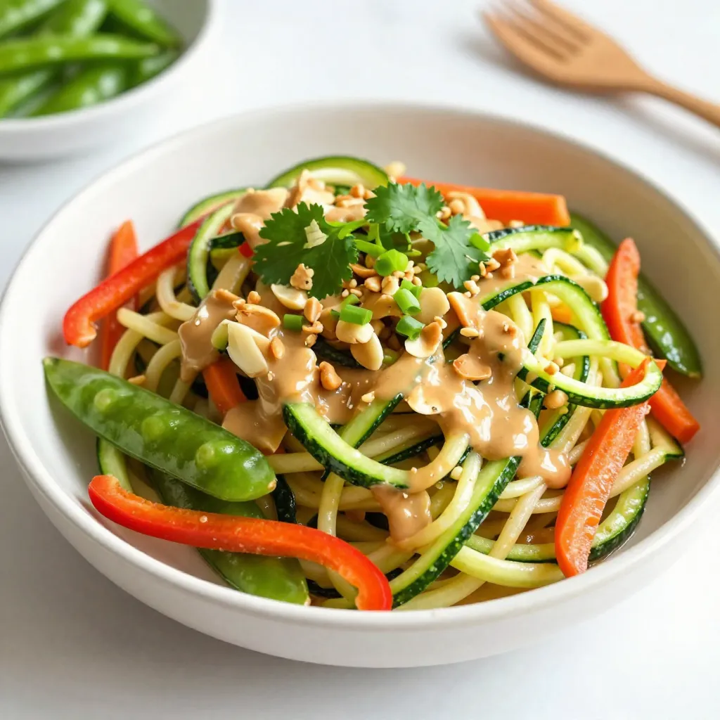 Spicy Peanut Zoodles Flavorful and Easy Weeknight Meal