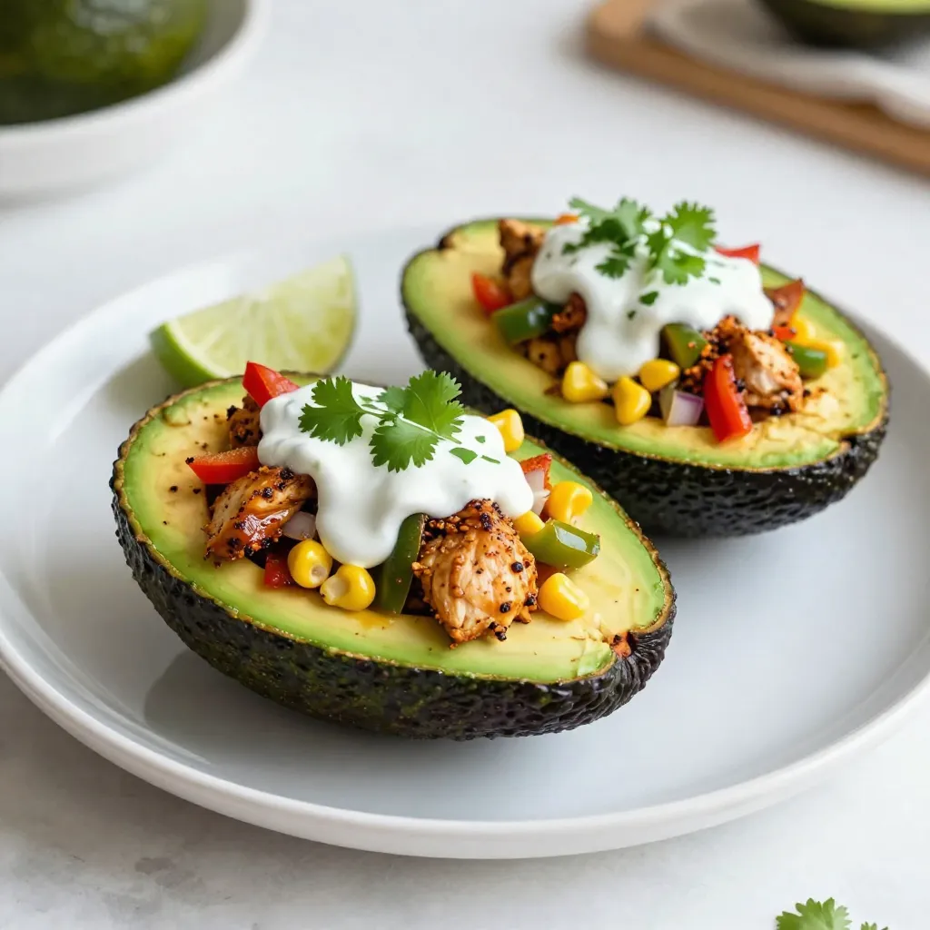 Cajun Chicken Stuffed Avocados Flavorful Fresh Dish