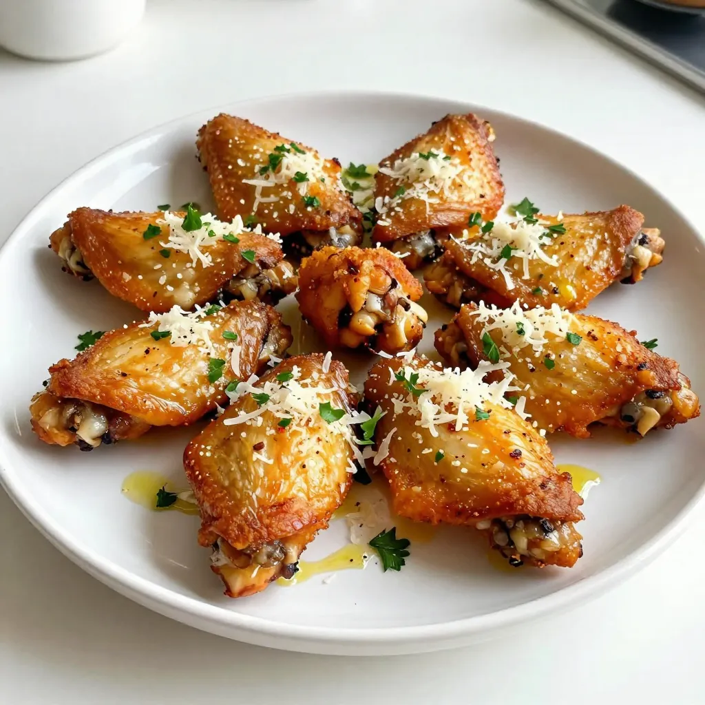 Baked Garlic Parmesan Chicken Wings Flavorful Delight