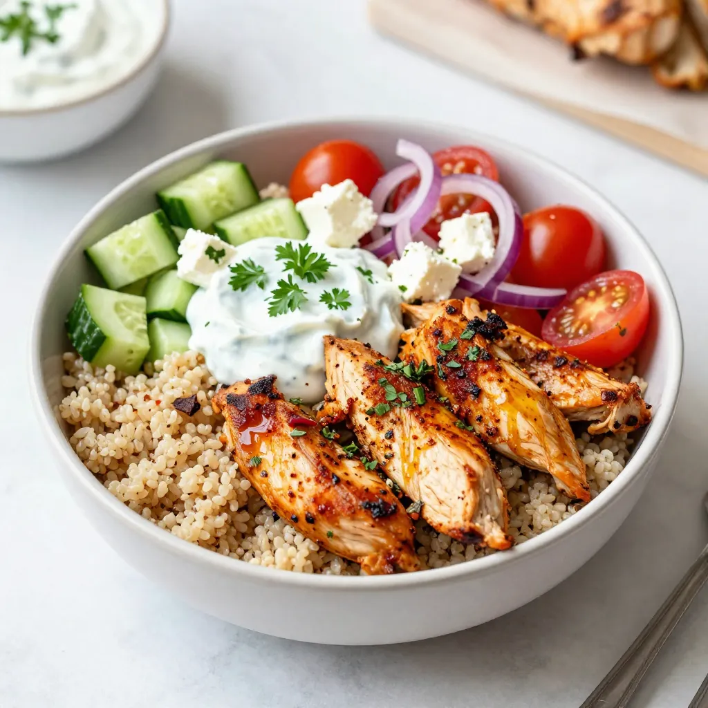 Greek Chicken Gyro Bowls Flavorful and Easy Recipe