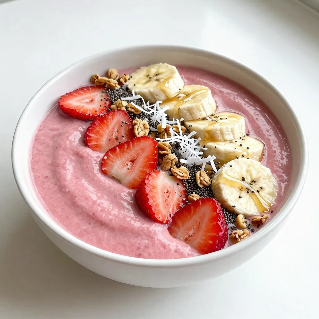 Strawberry Banana Smoothie Bowl Fresh and Nourishing Treat