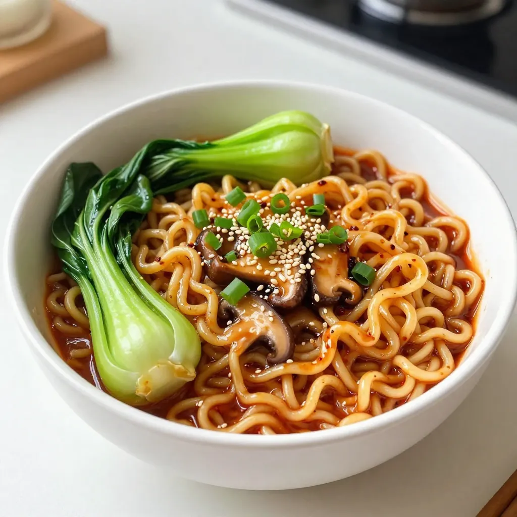 Spicy Garlic Ramen Noodles Quick and Flavorful Recipe