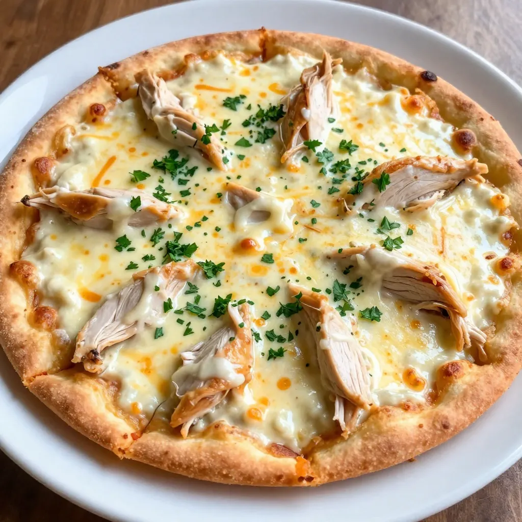 Chicken Alfredo Pizza Delightfully Cheesy Recipe