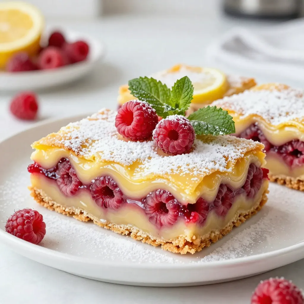 Raspberry Swirl Lemon Bars Tangy and Refreshing Treat