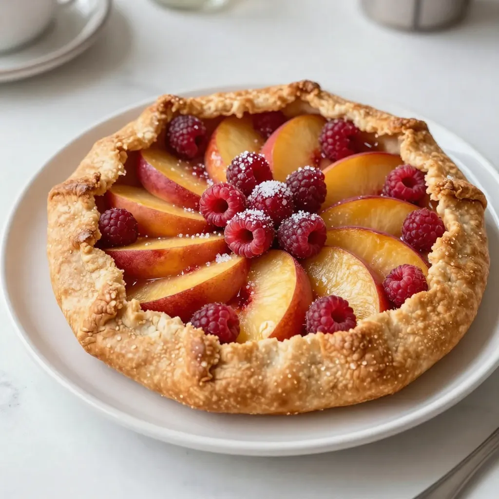 Peach Raspberry Galette Deliciously Simple Dessert