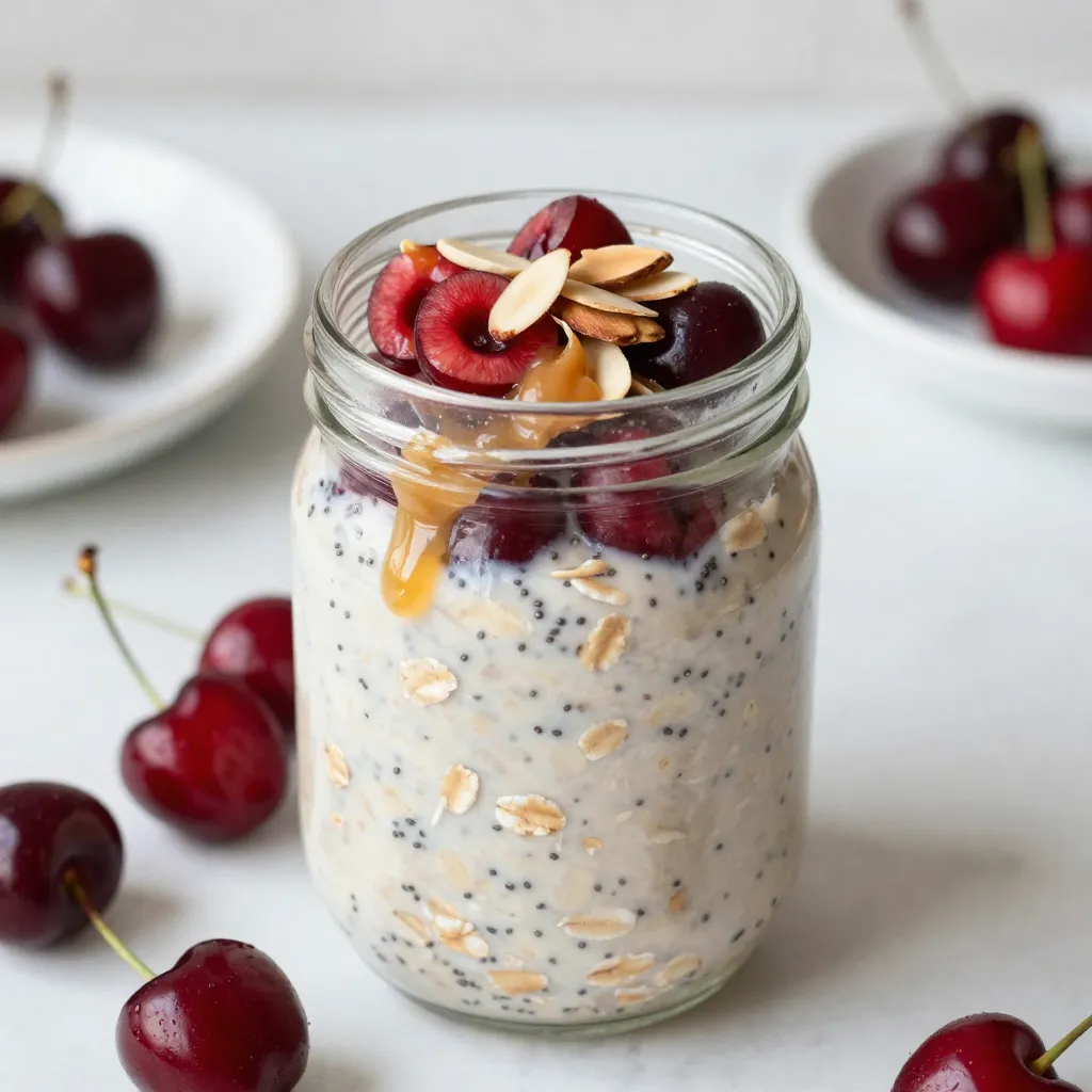 Cherry Almond Overnight Oats Nourishing Breakfast Option