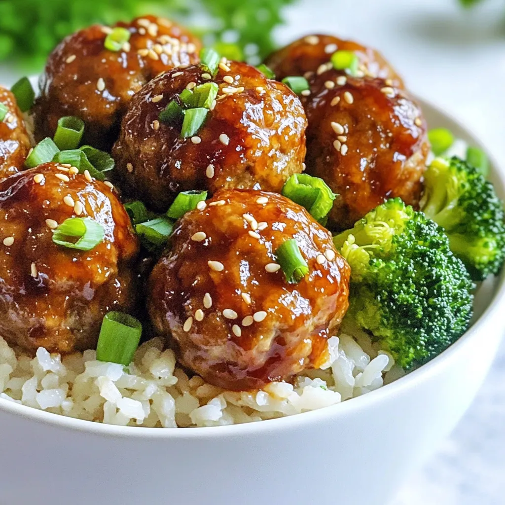 Teriyaki Meatball Rice Bowls Flavorful and Easy Meal