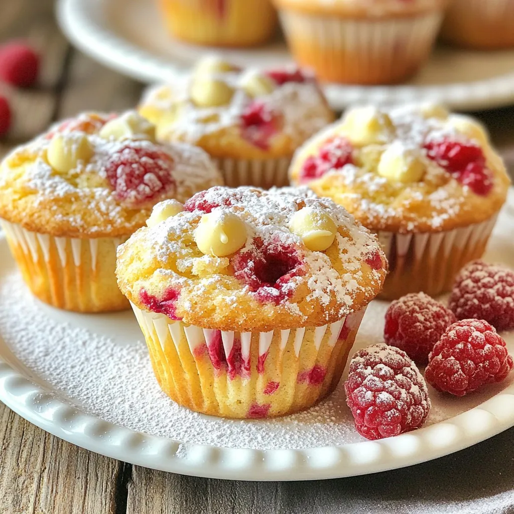 Raspberry White Chocolate Muffins Deliciously Easy Treat