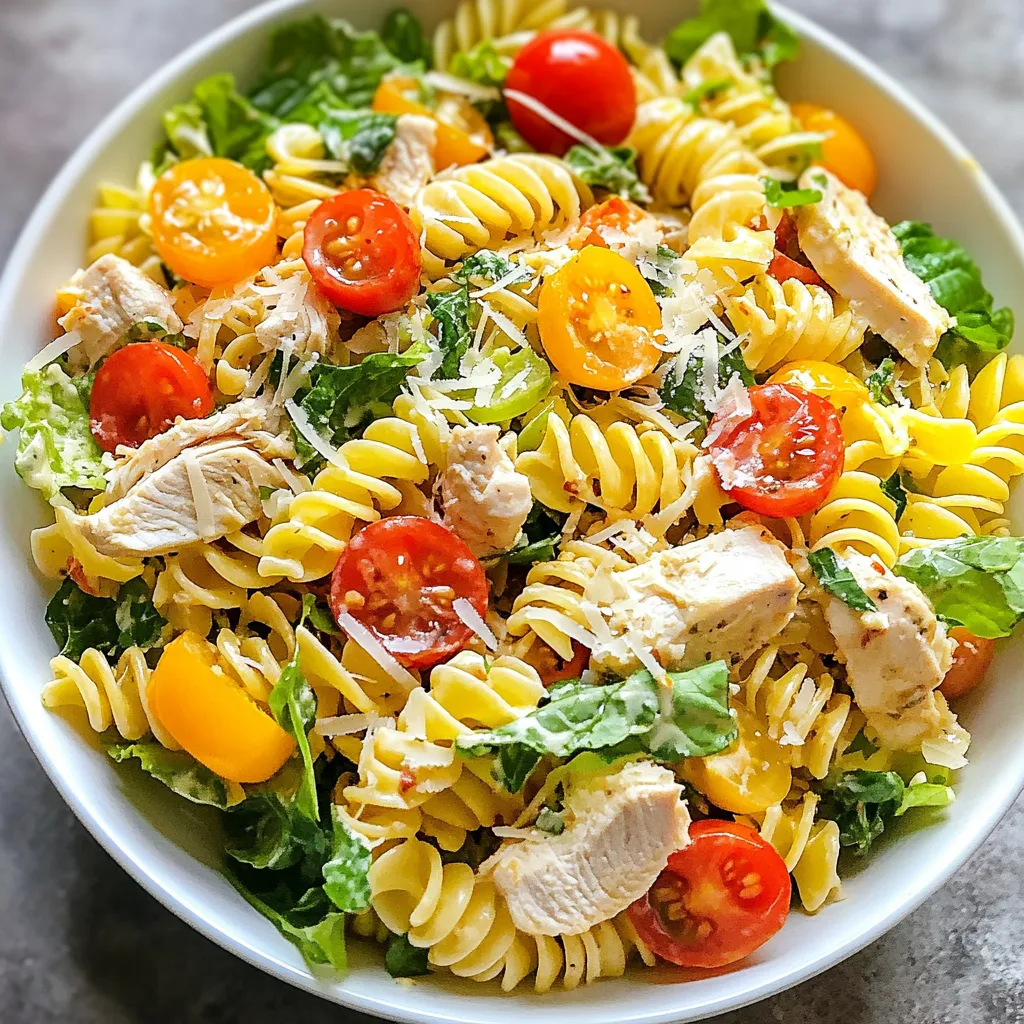 Chicken Caesar Pasta Salad Easy and Tasty Recipe