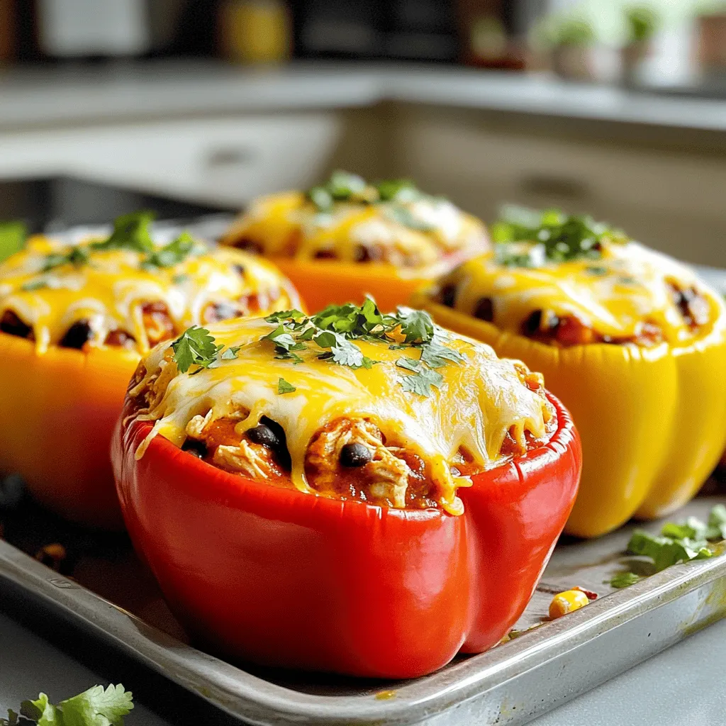 Chicken Enchilada Stuffed Peppers Tasty and Simple Meal