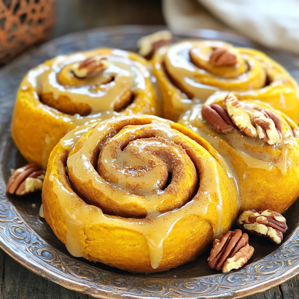 Pumpkin Cinnamon Rolls with Brown Butter Bliss