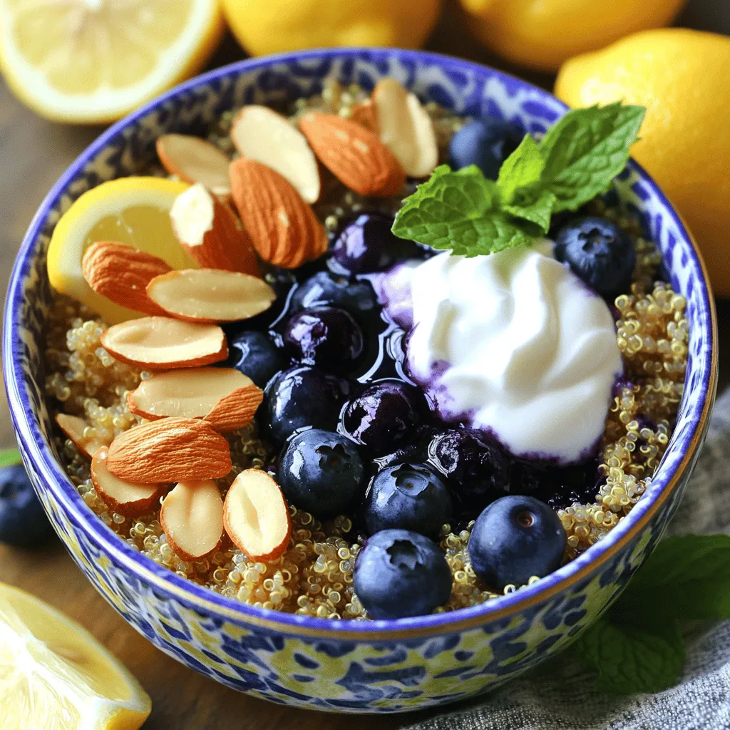 Blueberry Lemon Breakfast Quinoa Tasty Morning Meal