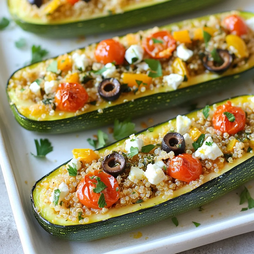 Mediterranean Stuffed Zucchini Boats Flavorful Feast