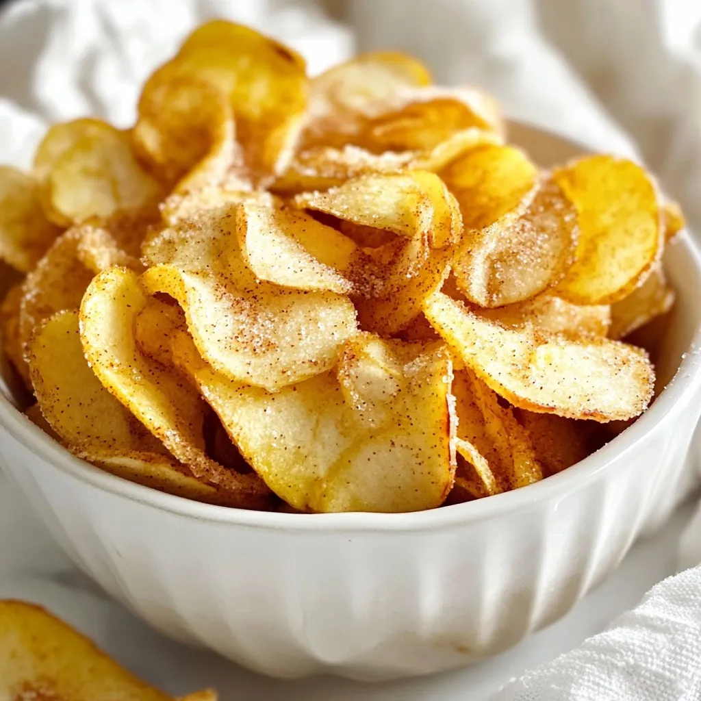 Cinnamon Sugar Apple Chips Crispy and Simple Snack