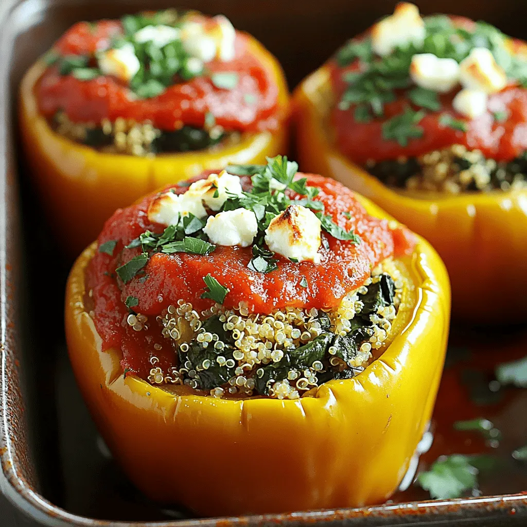 Spinach and Feta Stuffed Peppers Savory Delight