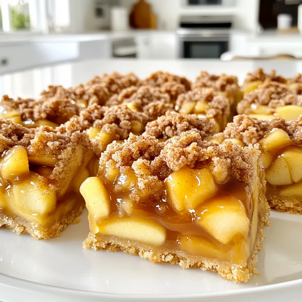 Caramel Apple Streusel Bars Delightful Fall Dessert