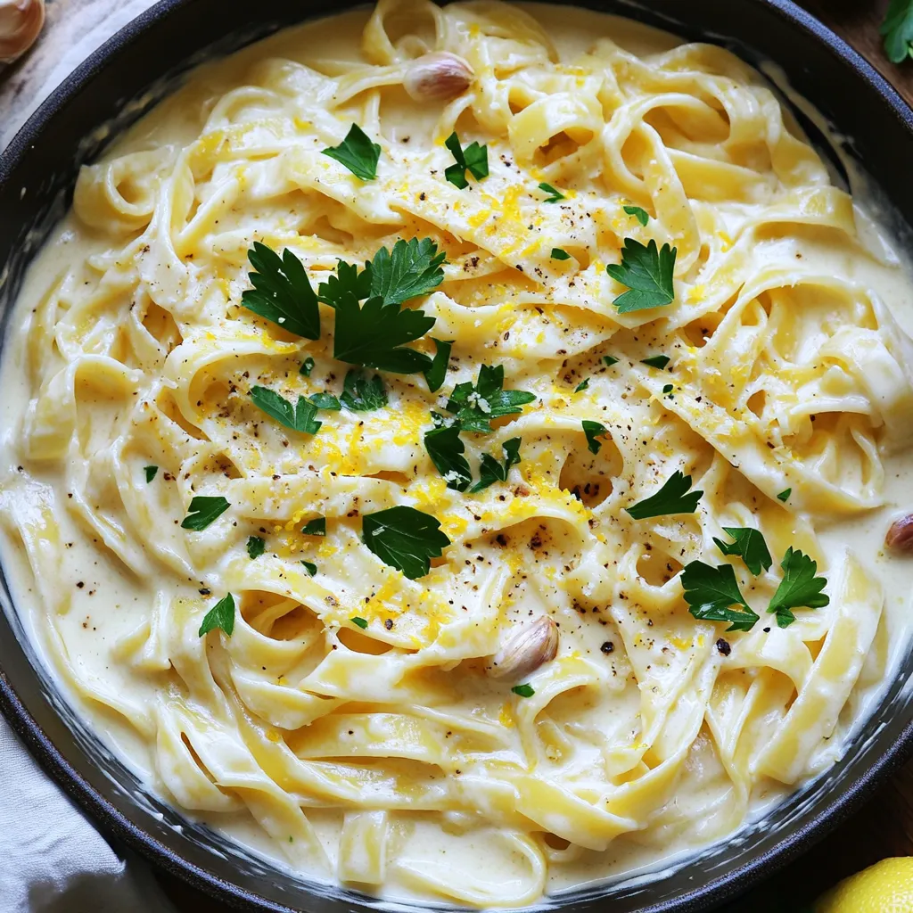 One-Pot Creamy Roasted Garlic Alfredo Pasta Delight