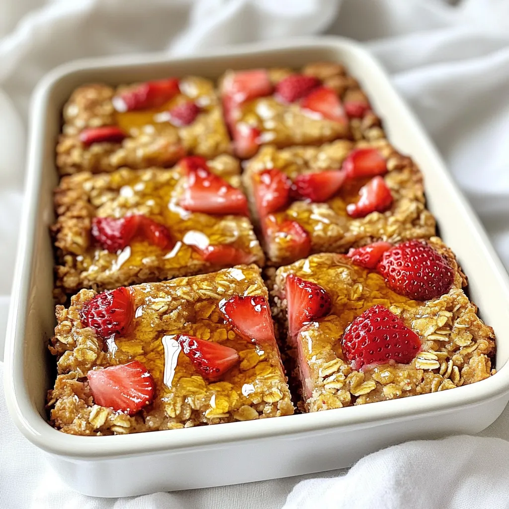 Strawberry Oatmeal Breakfast Bars Easy and Healthy Treat
